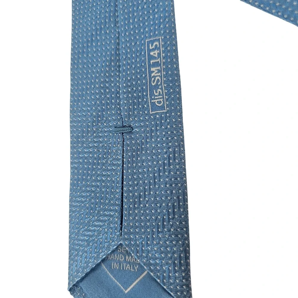 Brioni Blue Textured Silk Tie - Picture 3 of 7